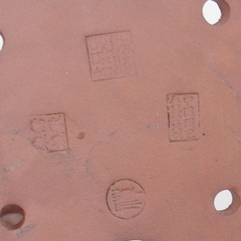 Cuenco bonsái 16 x 11,5 x 4,5 cm, color gris burdeos