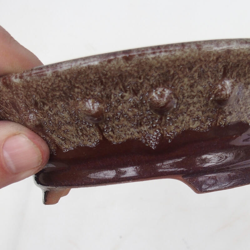 Cuenco bonsái 16 x 16 x 4,5 cm, marrón