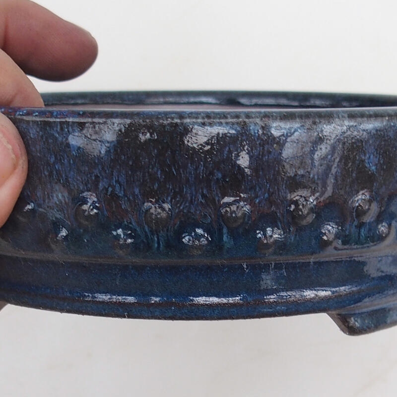 Cuenco bonsái 16 x 16 x 5 cm, color azul