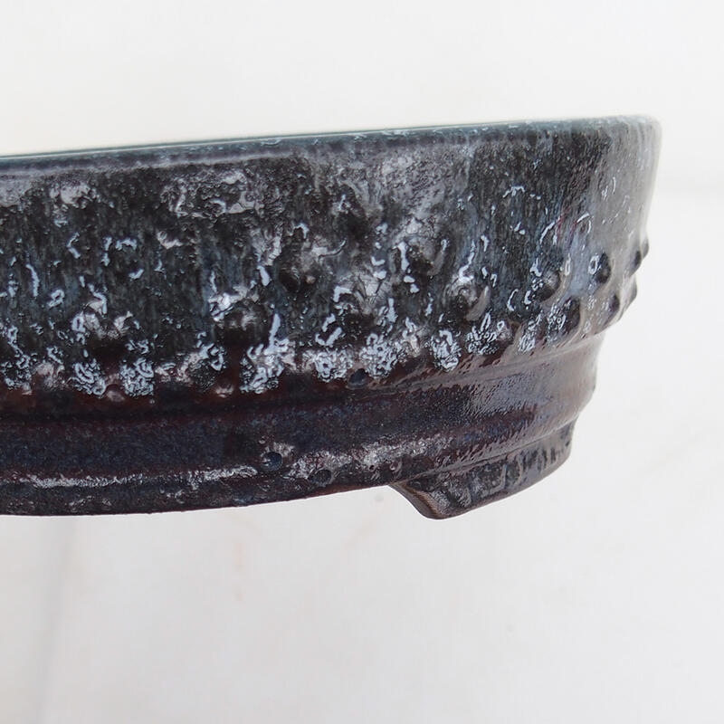 Cuenco bonsái 16 x 16 x 5 cm, color gris burdeos