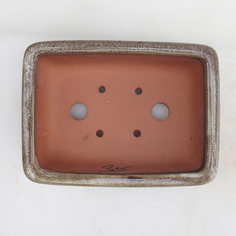 Cuenco bonsái 17,5 x 13 x 5,5 cm, color burdeos