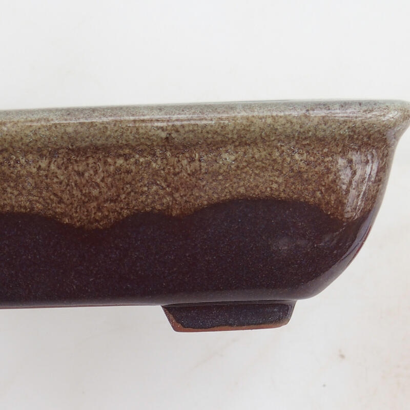 Cuenco bonsái 17,5 x 13 x 5,5 cm, color burdeos