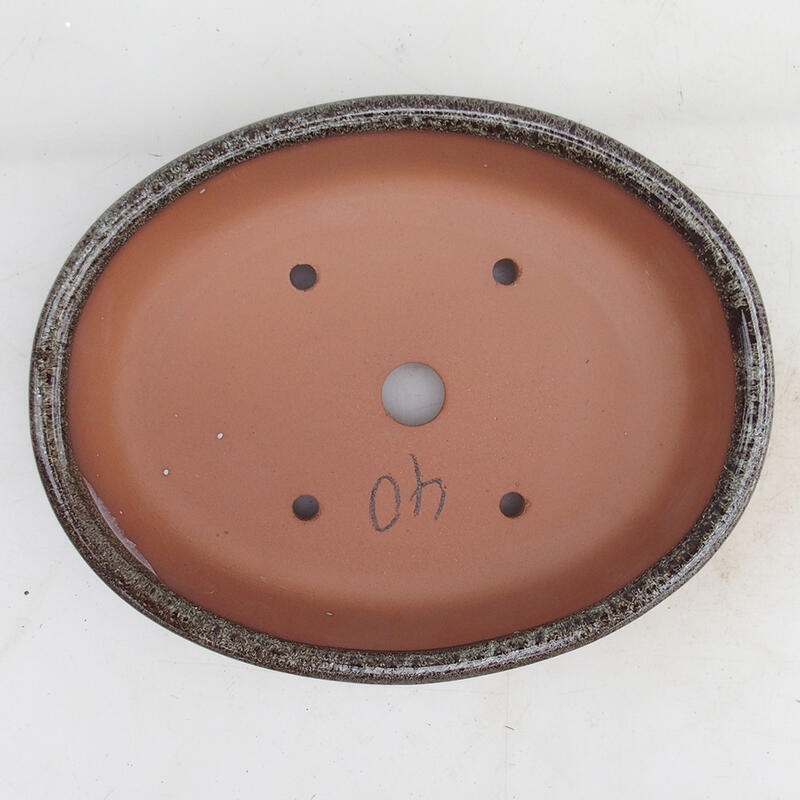 Cuenco bonsái 18,5 x 15 x 4,5 cm, color marrón