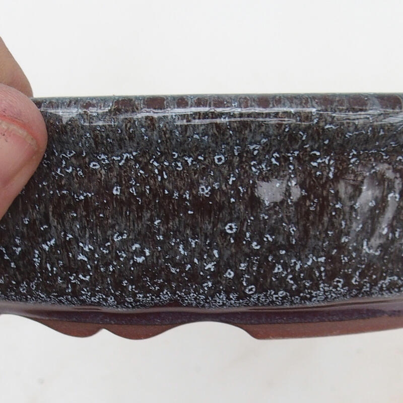 Cuenco bonsái 18,5 x 15 x 4,5 cm, color burdeos