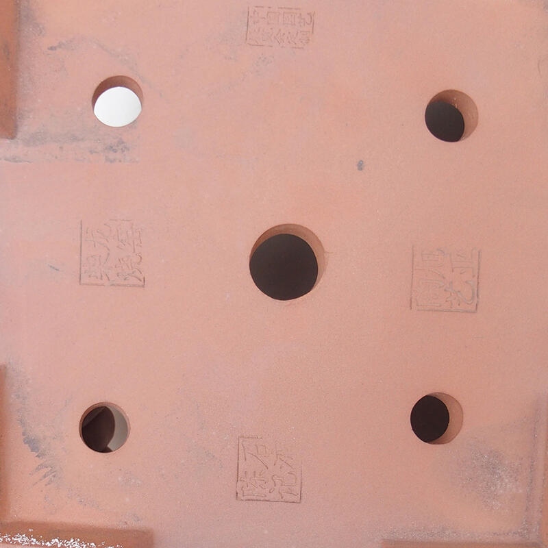 Cuenco para bonsái 19,5 x 19,5 x 10 cm, color marrón