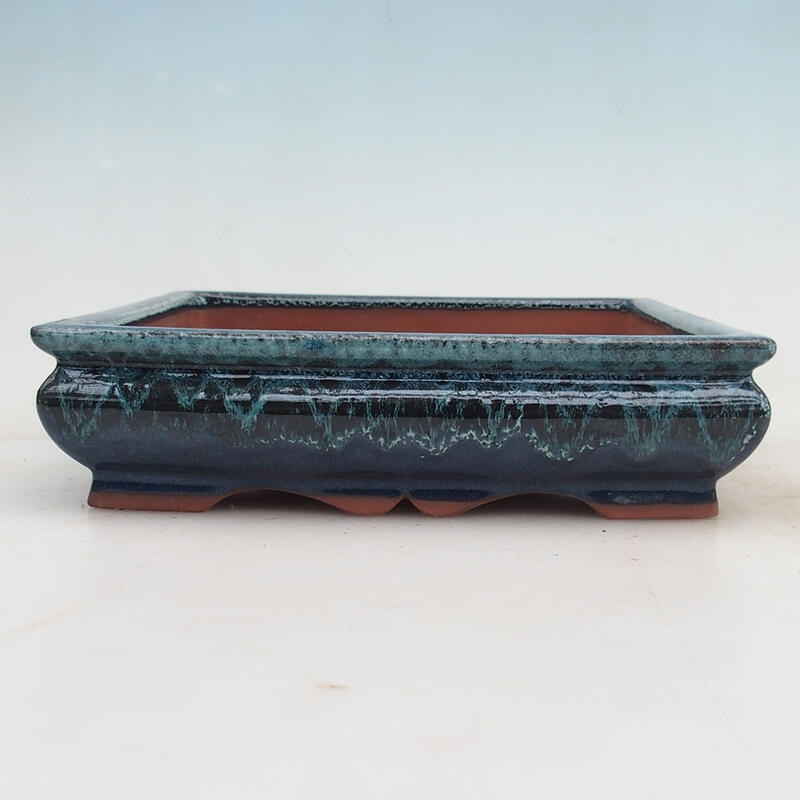 Cuenco bonsái 20,5 x 20,5 x 5,5 cm, color azul