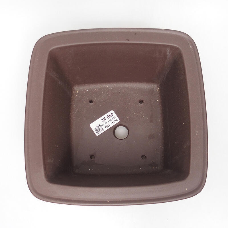 Cuenco bonsái 20 x 20 x 12,5 cm, marrón