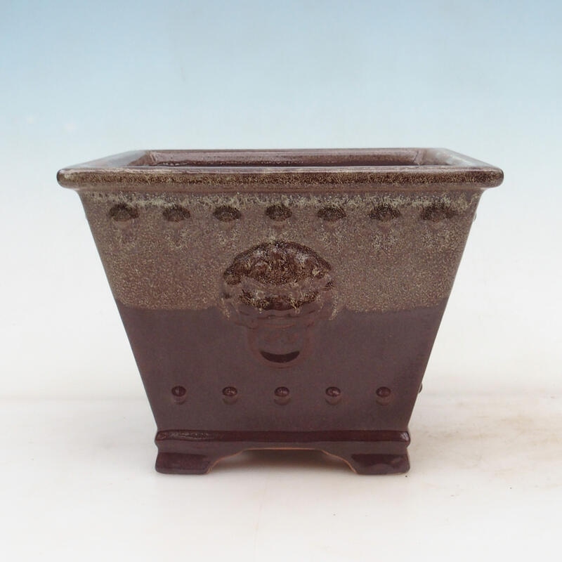 Cuenco bonsái 20 x 20 x 15,5 cm, marrón
