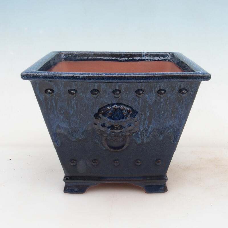 Cuenco bonsái 20 x 20 x 15,5 cm, color azul