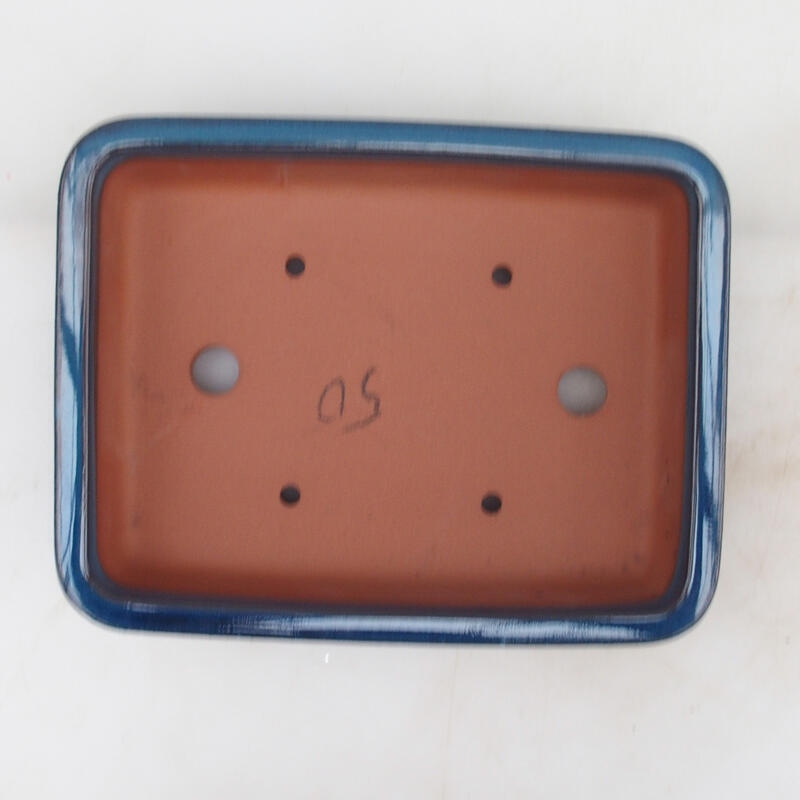 Cuenco bonsái 21,5 x 17 x 5,5 cm, color azul