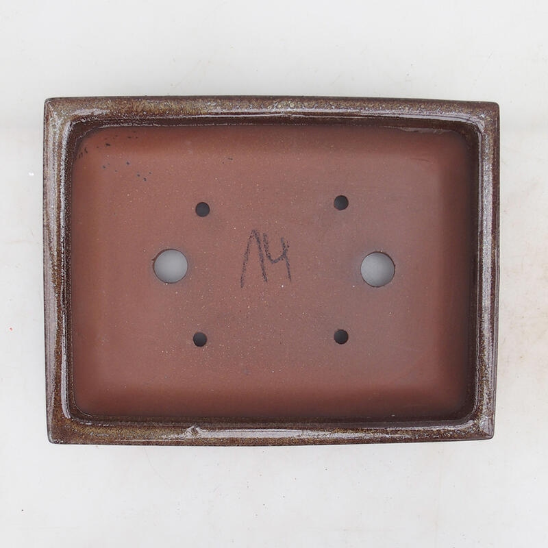 Cuenco bonsái 21 x 16,5 x 4,5 cm, marrón