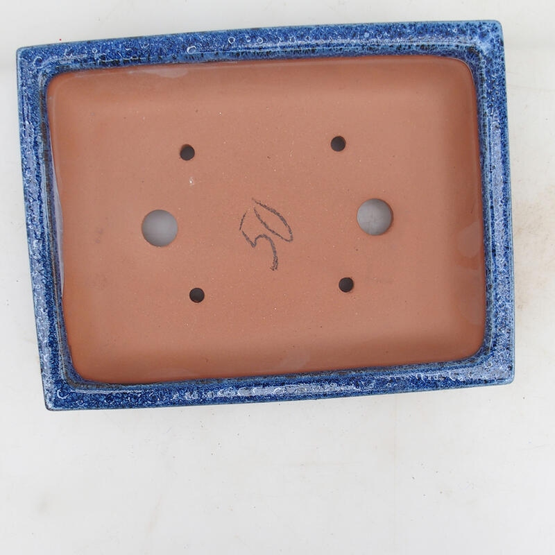 Cuenco bonsái 21 x 16,5 x 4,5 cm, color azul