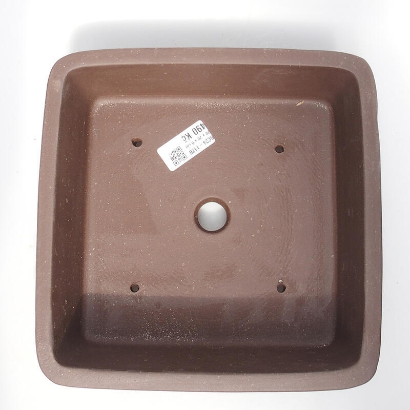 Cuenco bonsái 21 x 21 x 7,5 cm, marrón