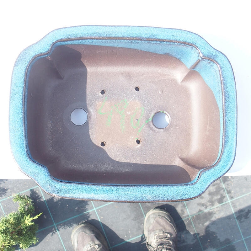 Cuenco bonsái 24 x 18,5 x 8 cm azul