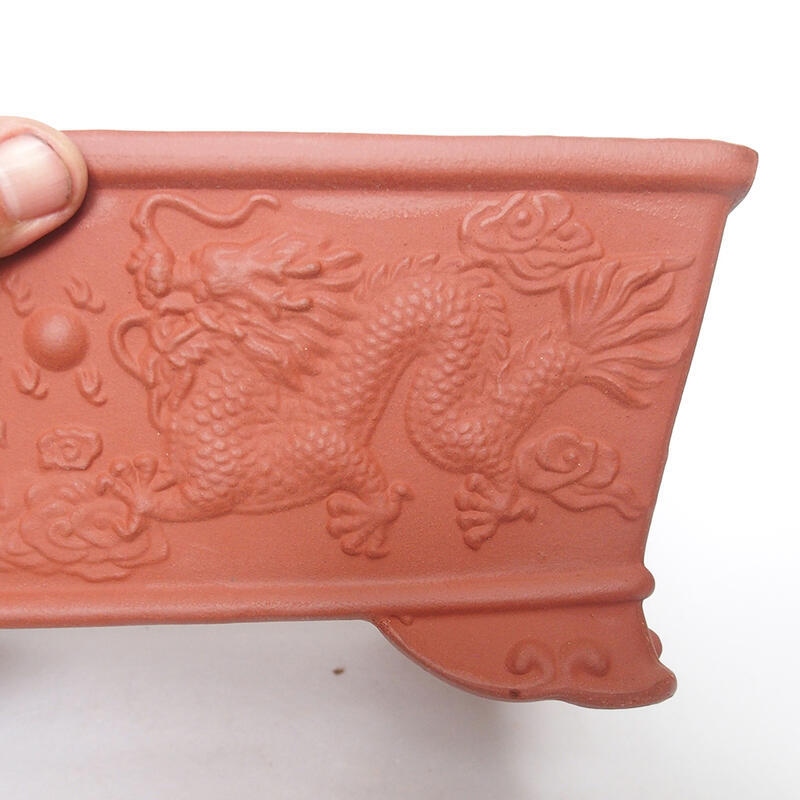 Cuenco bonsái 27,5 x 21 x 11 cm, color teja