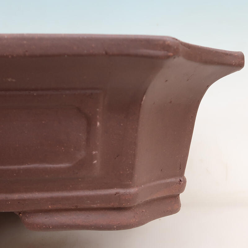 Cuenco para bonsái 40,5 x 32,5 x 11,5 cm, color marrón