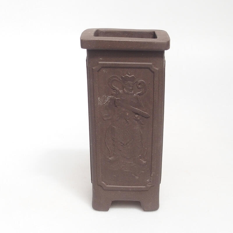 Cuenco bonsái 6,5 x 6,5 x 13 cm, marrón