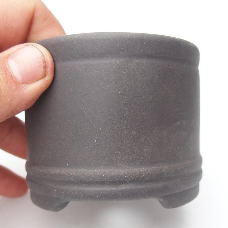 Cuenco para bonsái 7,5 x 7,5 x 6,5 cm, color negro