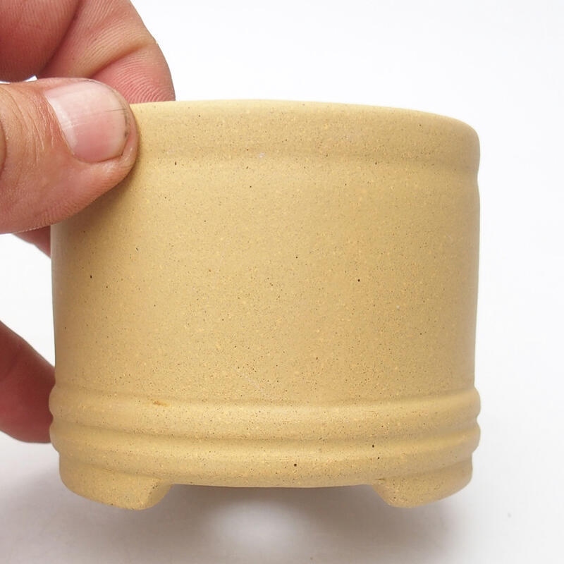 Cuenco bonsái 7,5 x 7,5 x 6,5 cm, color ocre