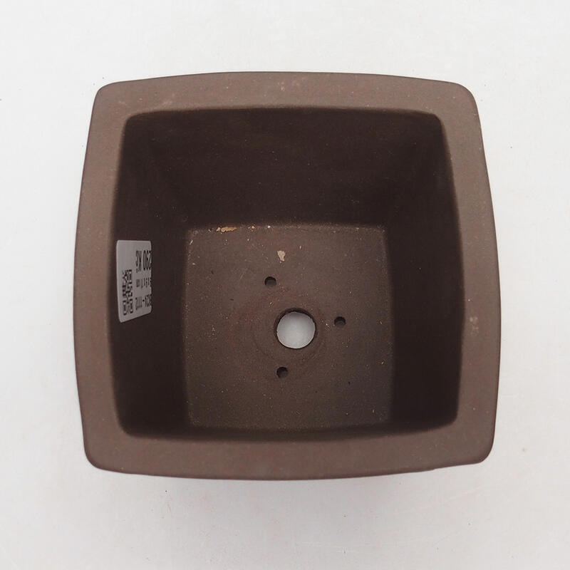 Cuenco bonsái 9,5 x 9,5 x 10 cm, color marrón