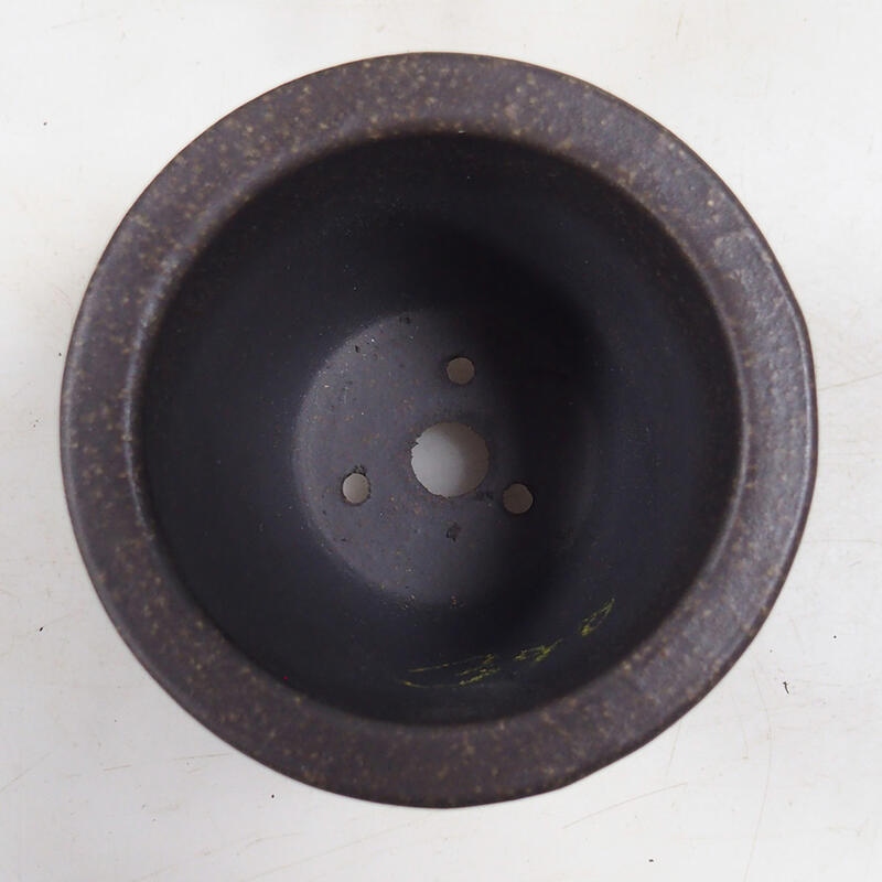 Cuenco bonsái 9,5 x 9,5 x 7,5 cm, color marrón ocre