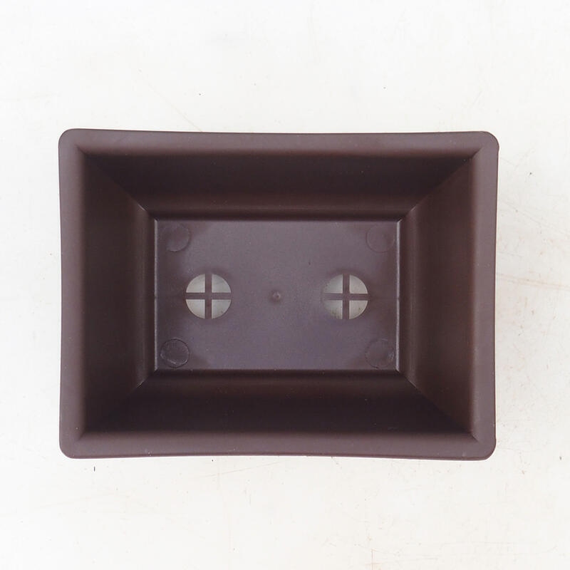 Cuenco bonsai plástico MP-3 marrón - 11 x 8 x 5,5 cm