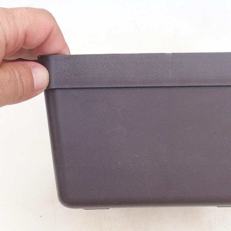 Cuenco bonsai plástico YMDR marrón -1 - 16 x 16 x 10 cm