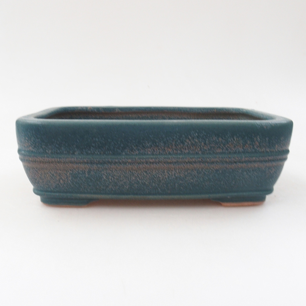 Cuenco bonsái de cerámica 17 x 12 x 5,5 cm, color azul