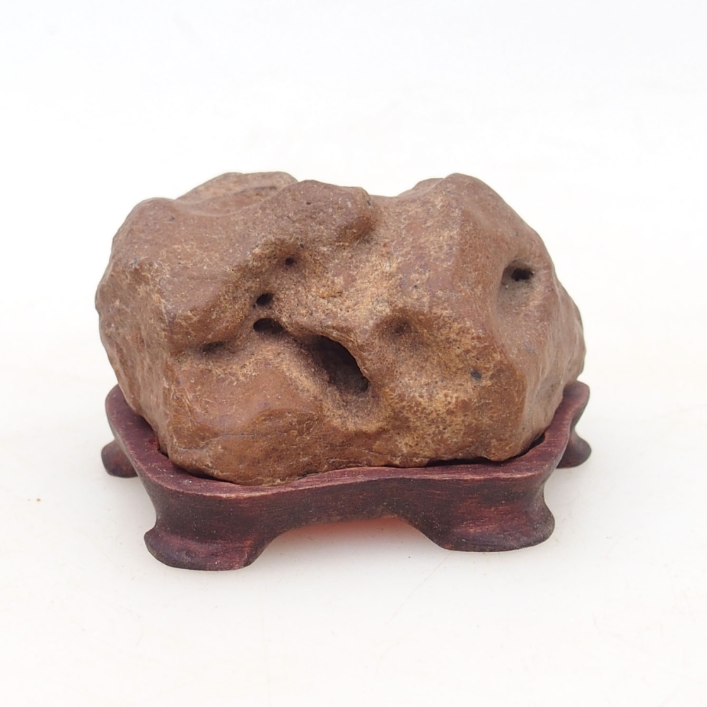 Suiseki - Piedra con DAI (base de madera)