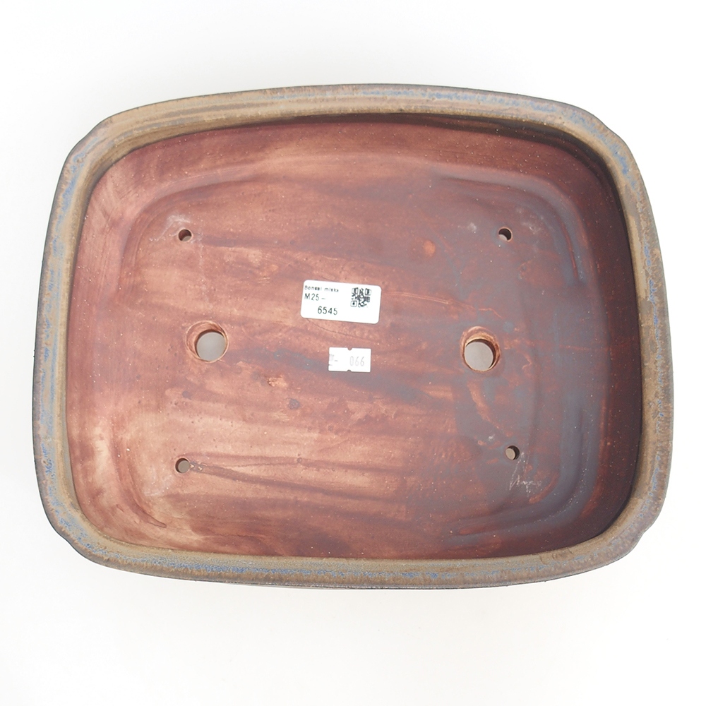 Cuenco bonsái de cerámica 29,5 x 24 x 7 cm, color azul