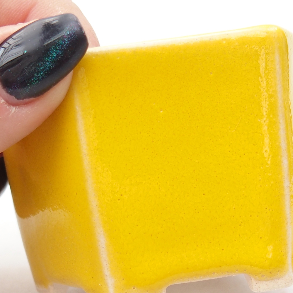 Cuenco mini bonsái 7 x 6,5 x 4,5 cm, amarillo