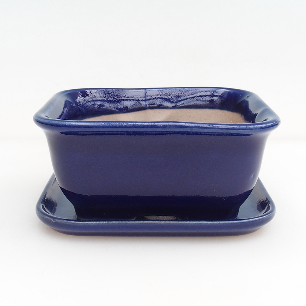 Cuenco bonsái + platillo H11 - 11,5 x 10 x 4 cm - verde