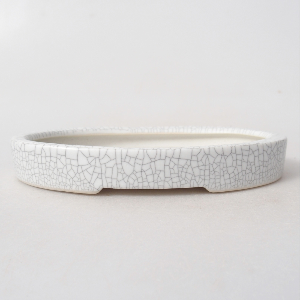 Cuenco bonsái de cerámica 15,5 x 10 x 2 cm, color raku