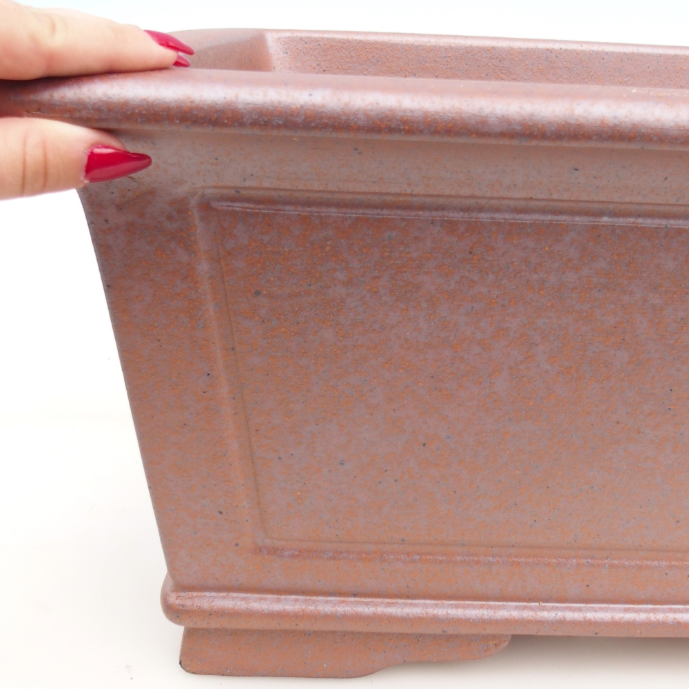 Cuenco bonsái de cerámica 51 x 37,5 x 20 cm , color metal - SOLO RECOGIDA PERSONAL o transporte en palet