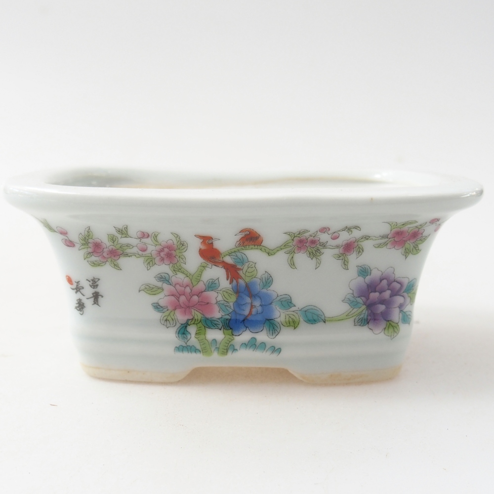 Cuenco mini bonsái 10 x 7,5 x 4 cm, color blanco