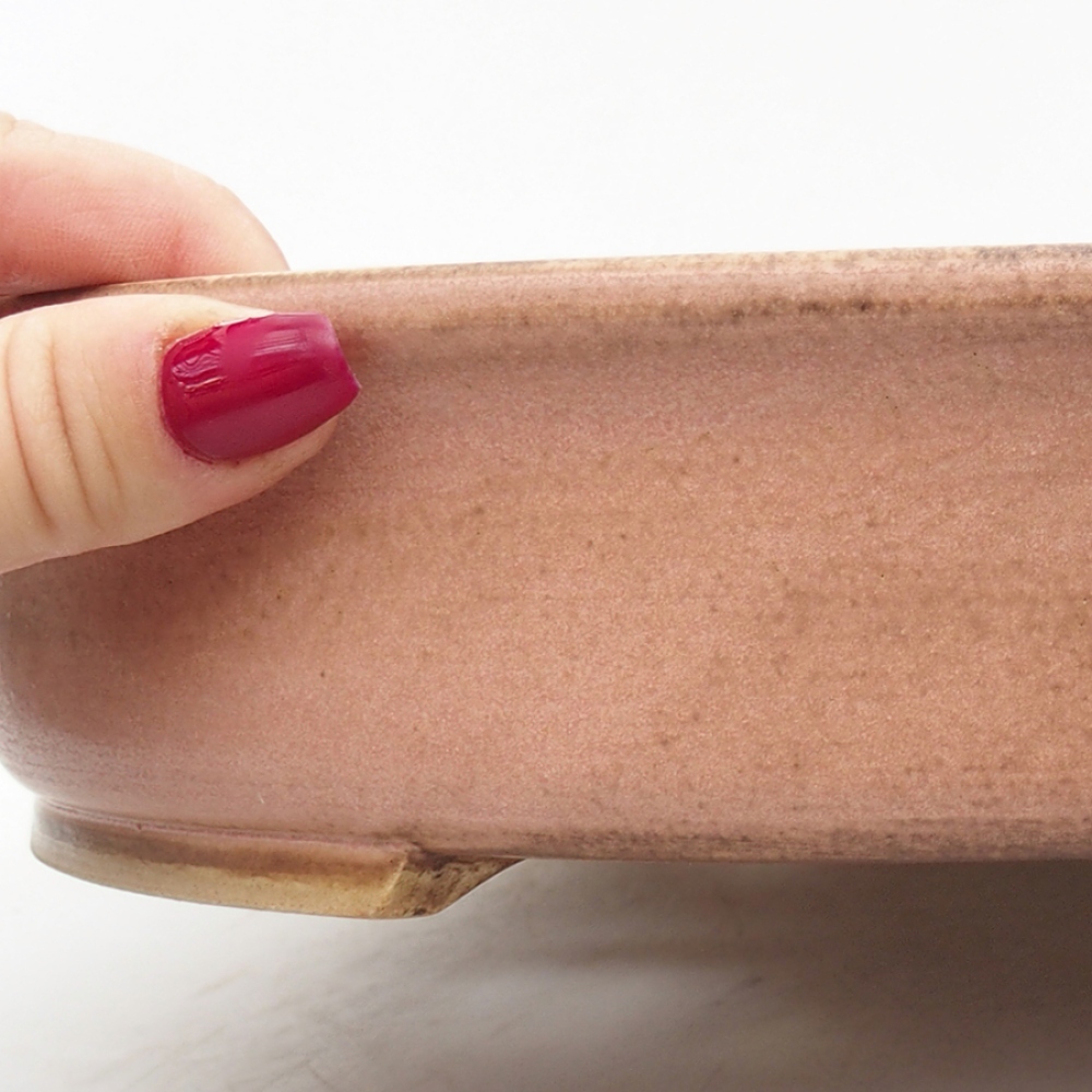 Cuenco bonsái de cerámica 26 x 23,5 x 6 cm, rosa