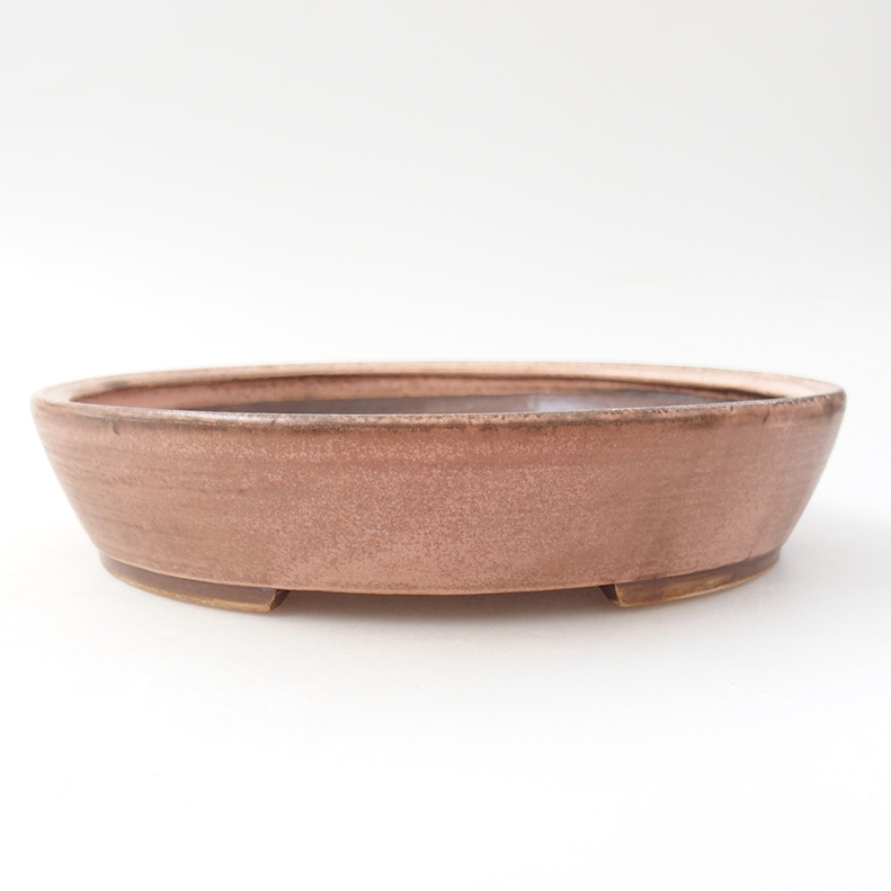 Cuenco bonsái de cerámica 20,5 x 18,5 x 4,5 cm, rosa