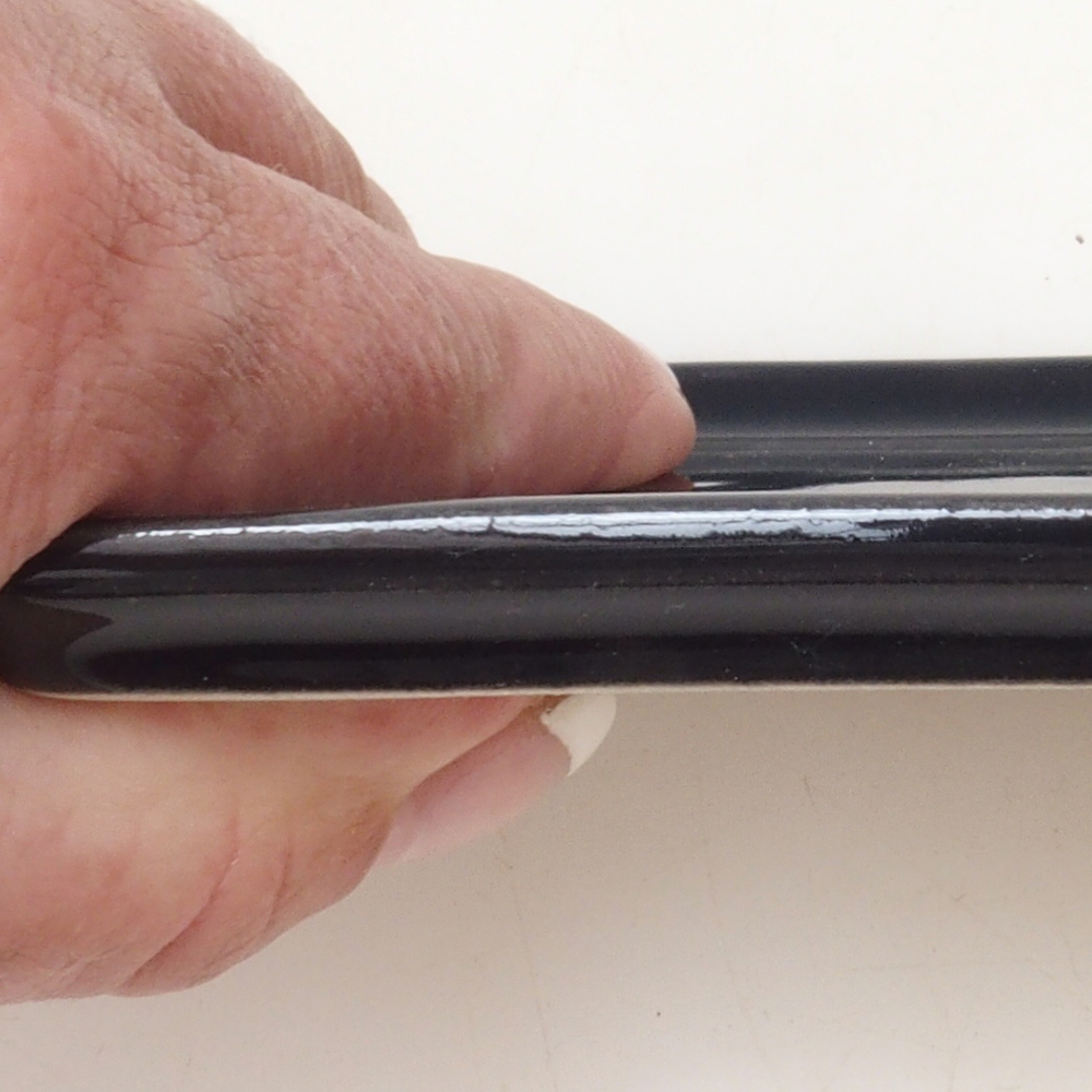 Bandeja rectangular para bonsáis D5-M - 12,5 x 10,5 x 1 cm - negra