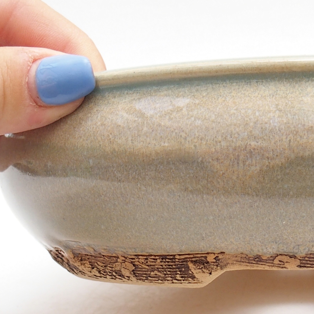 Cuenco bonsái de cerámica 18 x 18 x 5,5 cm, verde