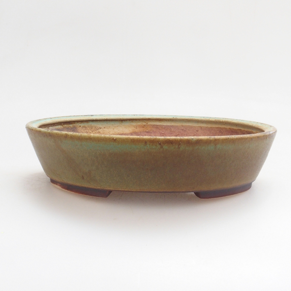 Cuenco bonsái de cerámica 10 x 8,5 x 4 cm, marrón