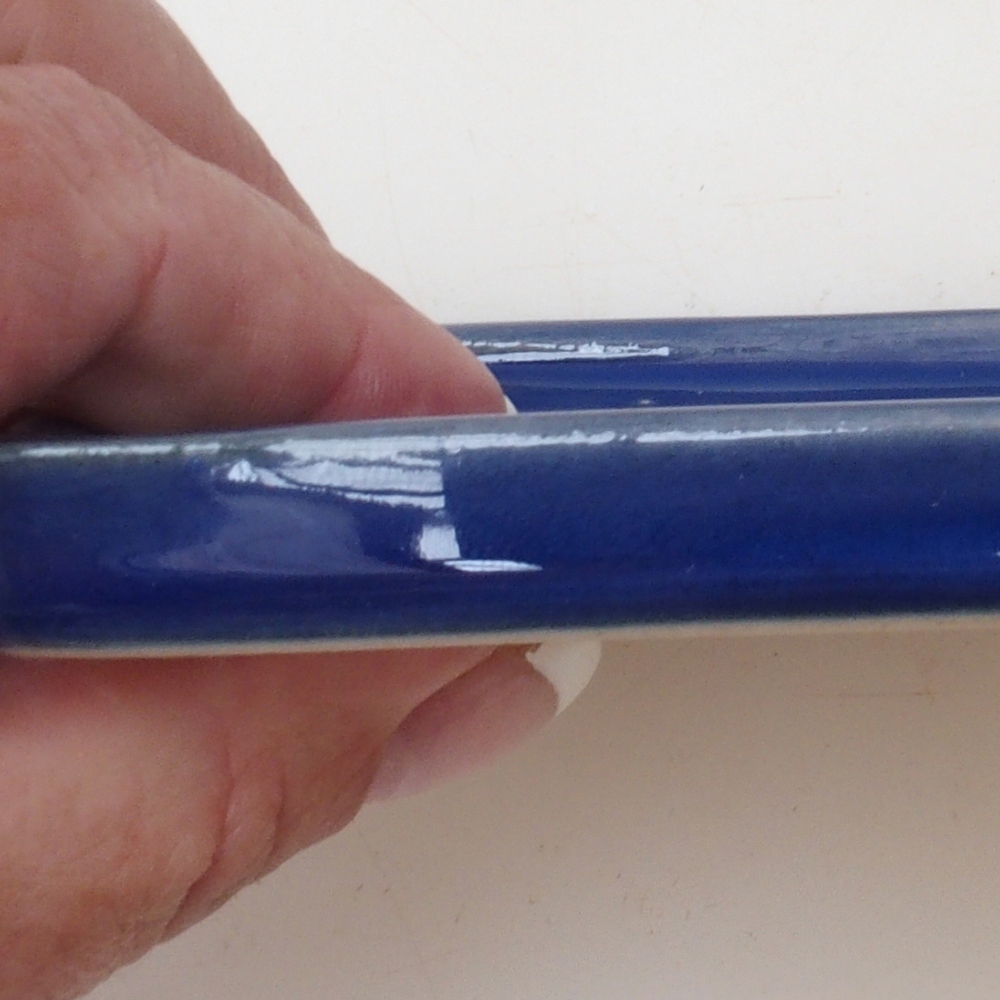 Bandeja bonsai cuadrada M - 10 x 10 x 1,5 cm - azul