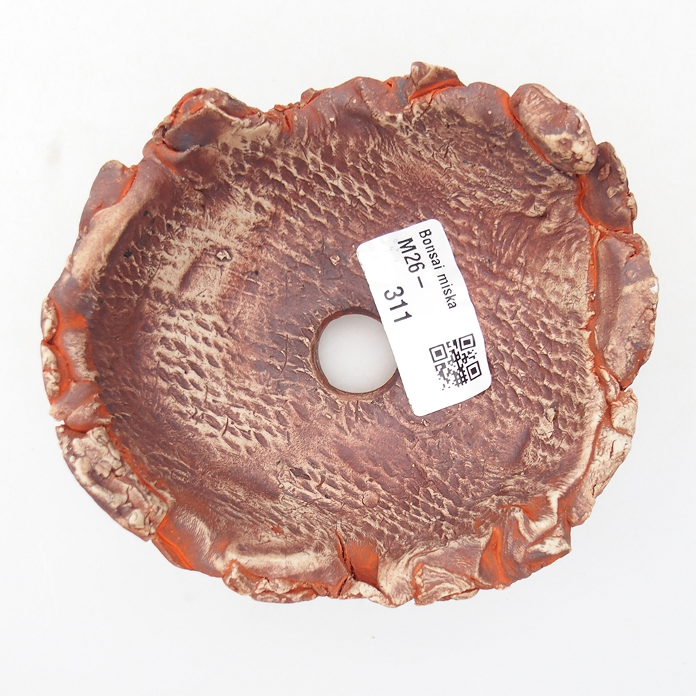 Concha de cerámica 11,5 x 10,5 x 6 cm , color naranja