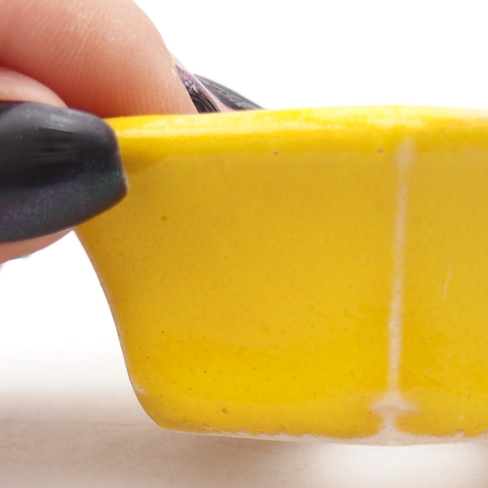 Cuenco mini bonsái 6 x 5,5 x 2,5 cm, amarillo