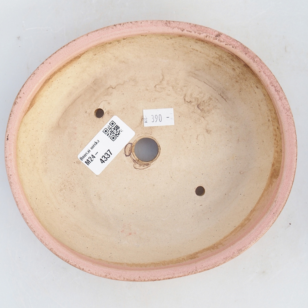 Cuenco bonsái de cerámica 18,5 x 16,5 x 4 cm, rosa