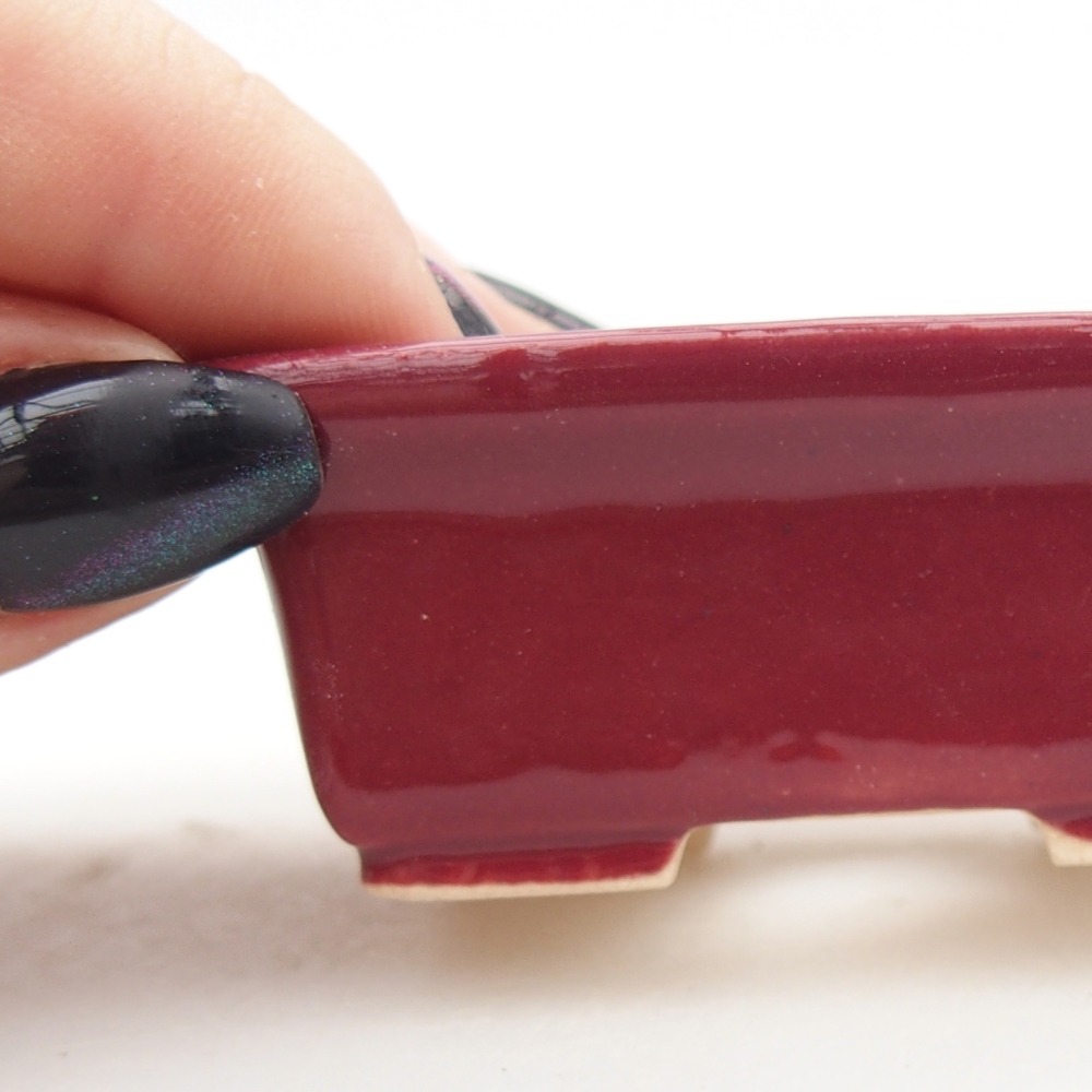 Cuenco mini bonsái 6,5 x 4 x 2,5 cm, burdeos