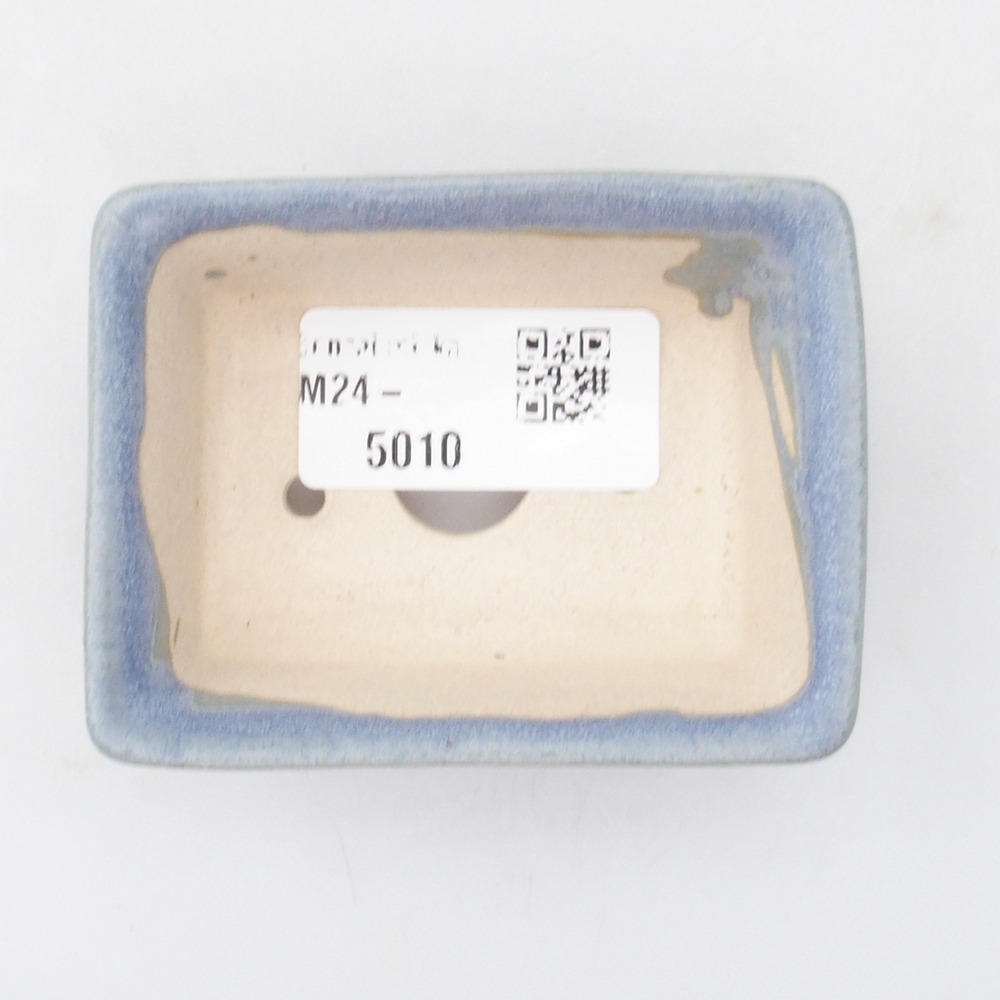 Mini cuenco bonsái 7,5 x 5,5 x 2,5 cm, color azul