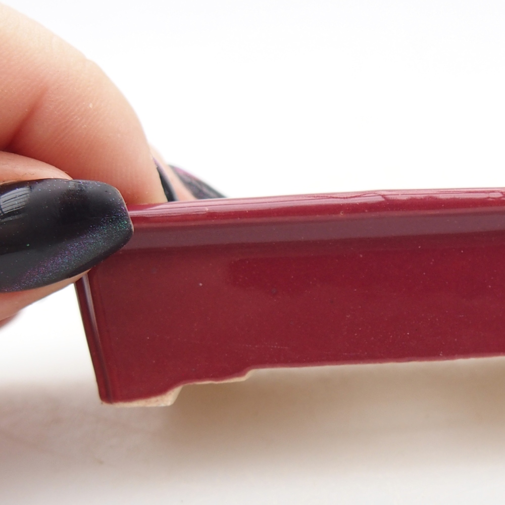 Cuenco mini bonsái 7,5 x 5 x 2 cm, burdeos