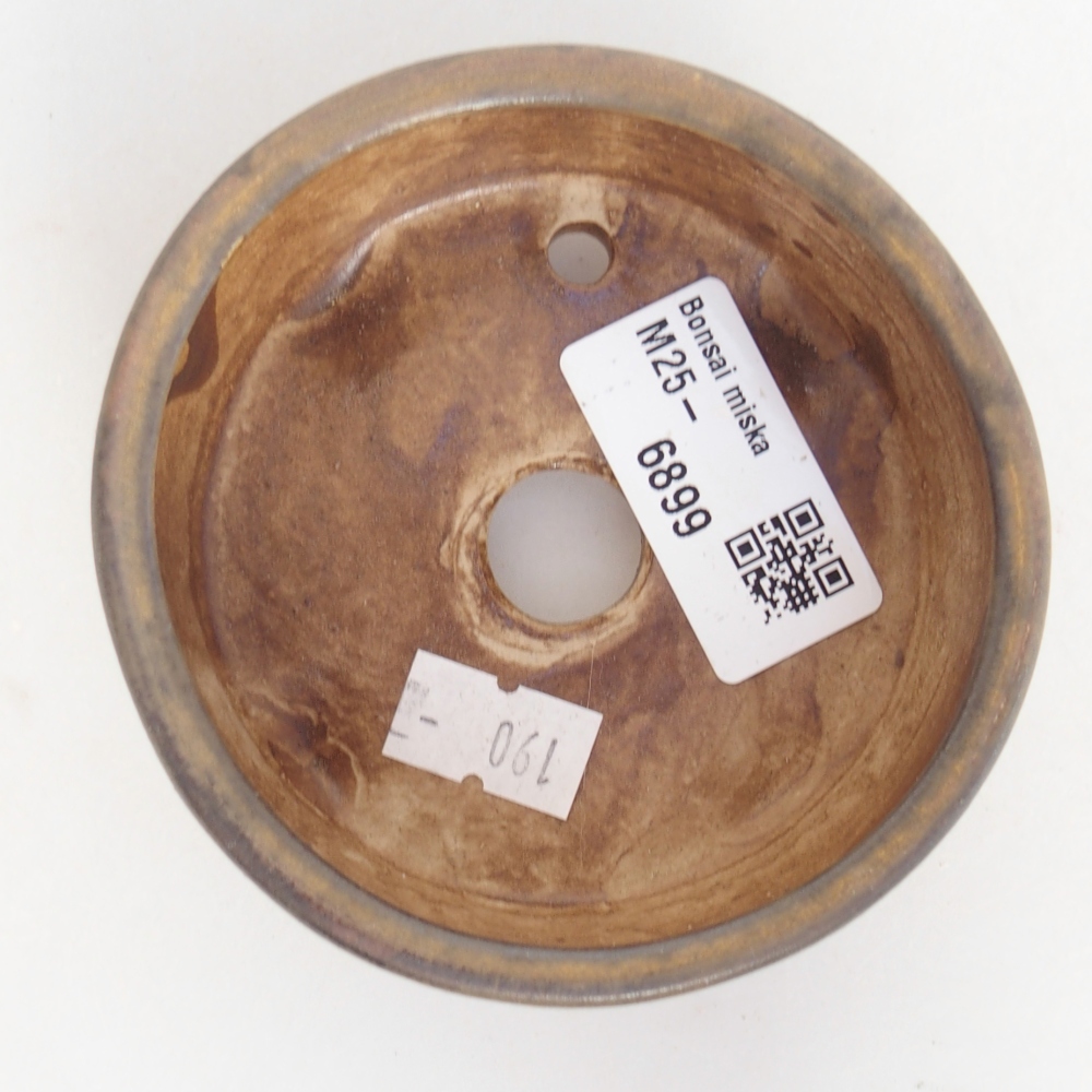 Cuenco bonsái de cerámica 9 x 9 x 3,5 cm, marrón