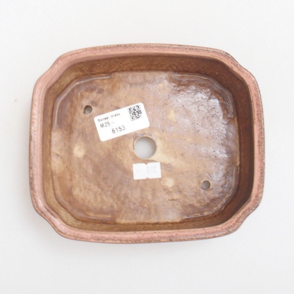 Cuenco bonsái de cerámica 10 x 8,5 x 4 cm, marrón