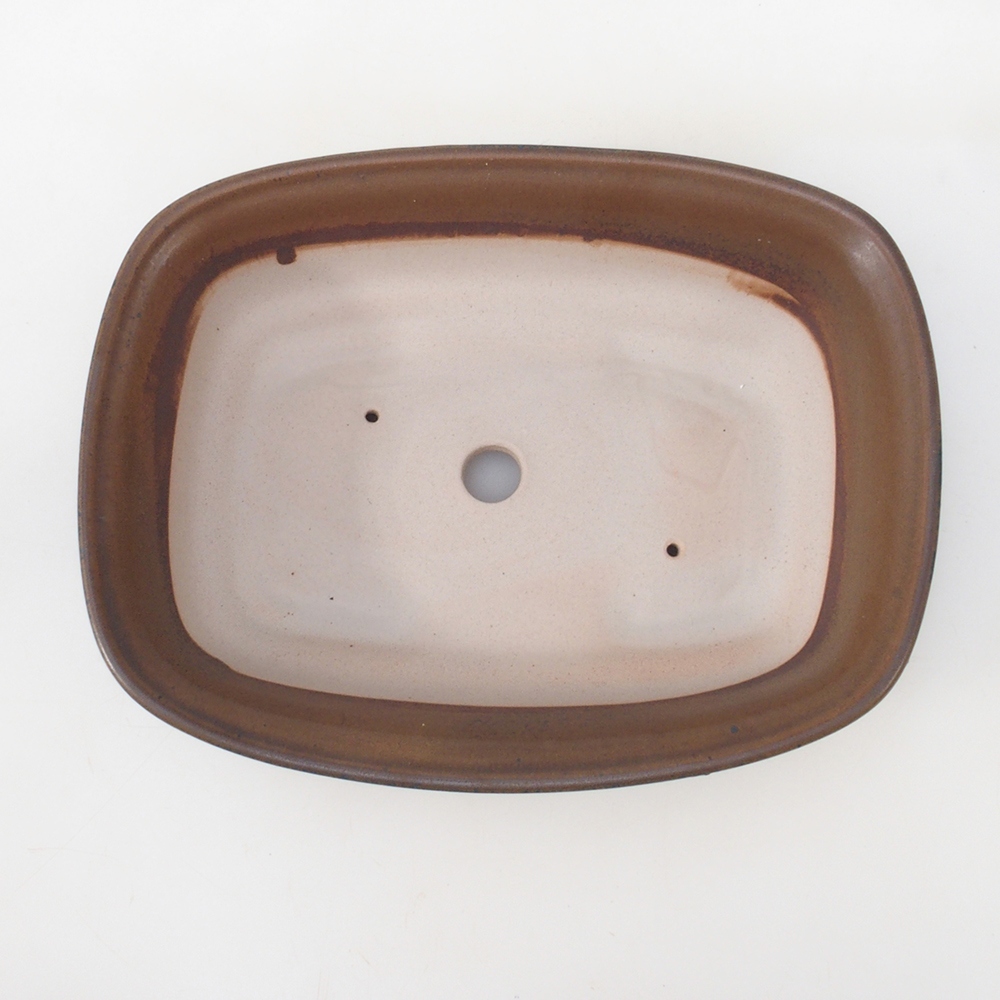 Cuenco bonsái H08 - 25 x 19,5 x 6 cm - marrón